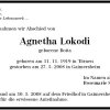 Botta Agnetha 1919-2008 Todesanzeige